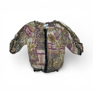 Y2K cache sheer silk blouse